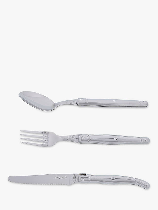Laguiole Cutlery Set, 18 Piece/6 Place Settings, Stainless Steel