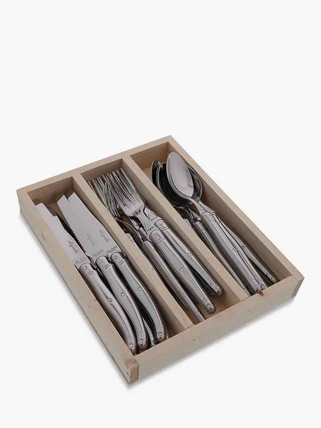 Laguiole Cutlery Set, 18 Piece/6 Place Settings, Stainless Steel