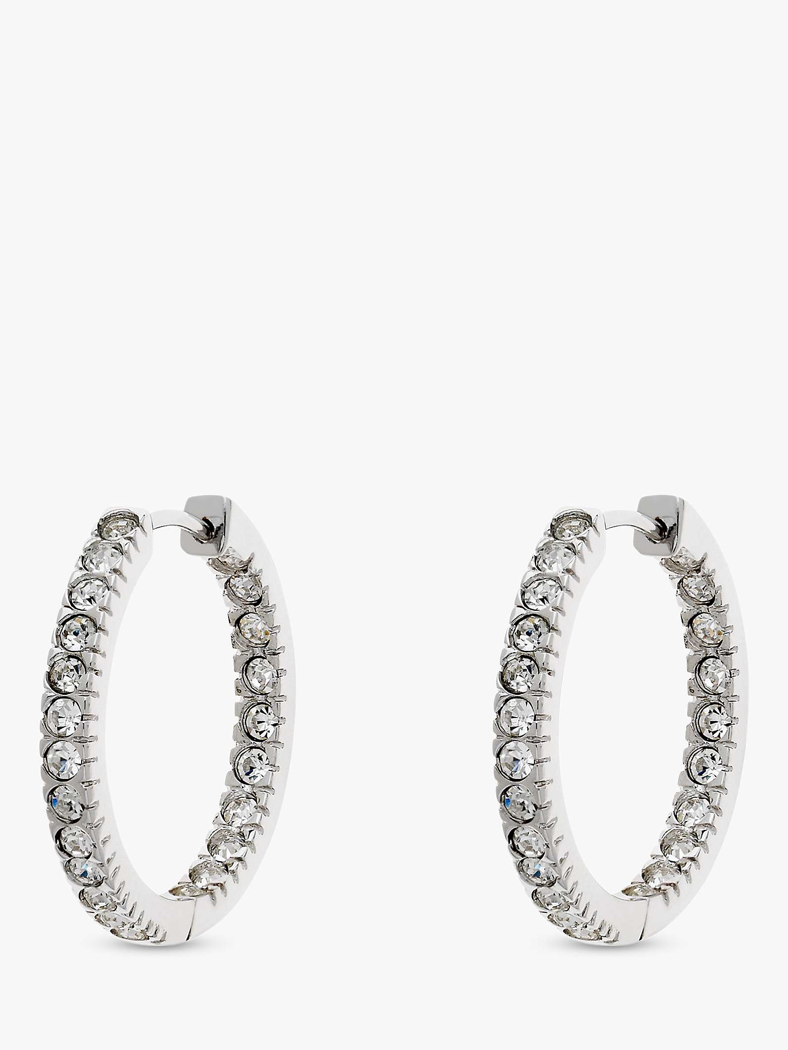 Buy Melissa Odabash Glass Crystal Large Hoop Earrings, Silver Online at johnlewis.com