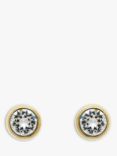Melissa Odabash Crystal Round Stud Earrings, Gold