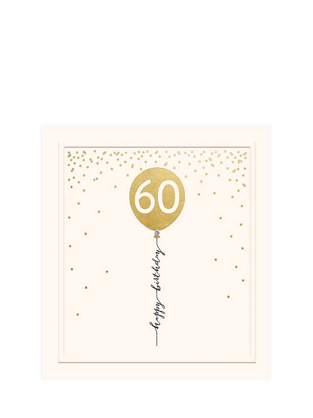 Woodmansterne 60th Balloon Birthday Card