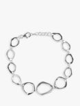 Nina B Open Twist Link Bracelet, Silver