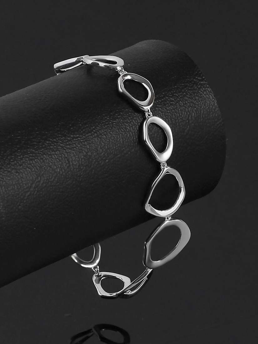 Buy Nina B Open Twist Link Bracelet, Silver Online at johnlewis.com