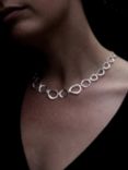 Nina B Open Link Necklace, Silver