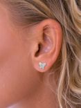 Nina B Small Butterfly Stud Earrings, Silver