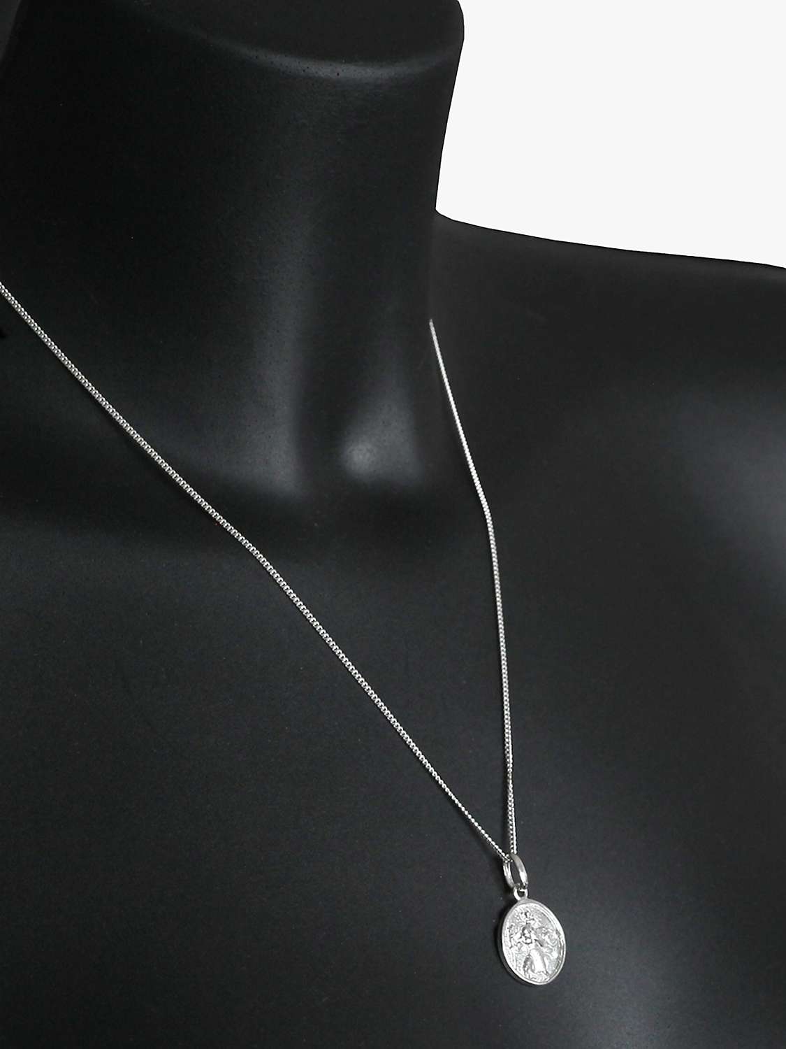 Buy Nina B St Christopher Pendant Necklace, Silver Online at johnlewis.com