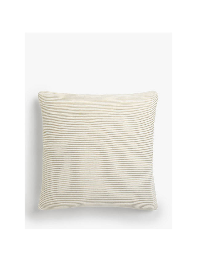 John Lewis Rib Knit Cushion, Marshmallow
