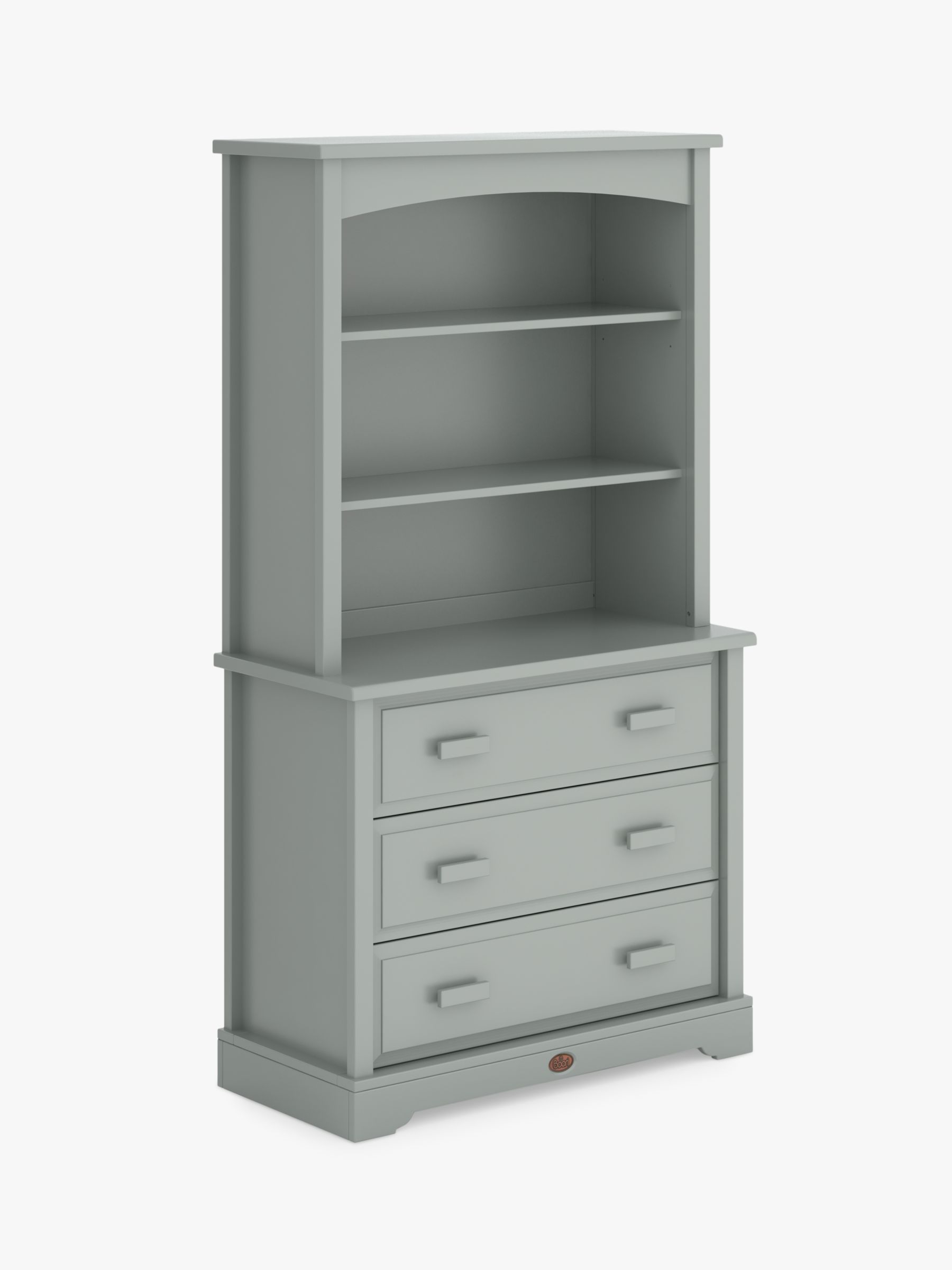 Boori 3 Drawer Dresser With Squared Change Station Pebble Grey At