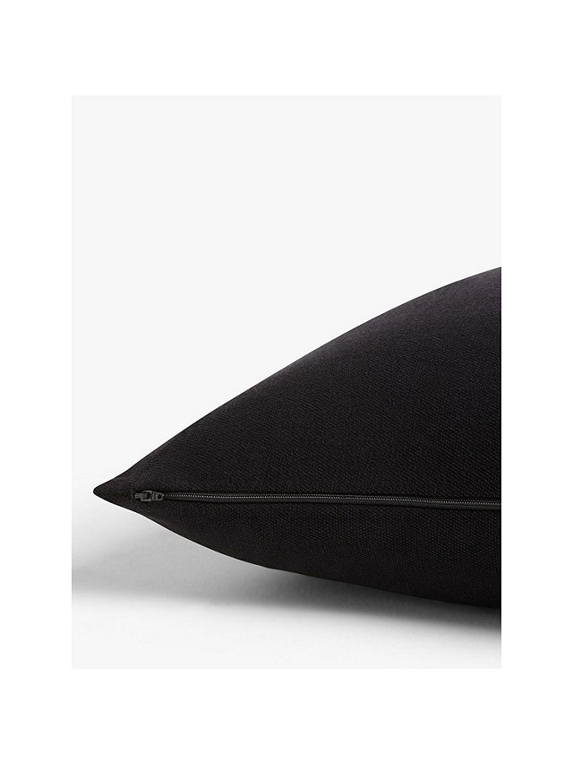 John Lewis & Partners Plain Cotton Cushion, Graphite
