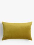 John Lewis ANYDAY Rectangular Velvet Cushion, Olive