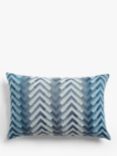 John Lewis Kasuri Cushion, Blue