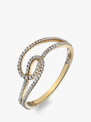 Hot Diamonds 9ct Gold Diamond Flow Ring