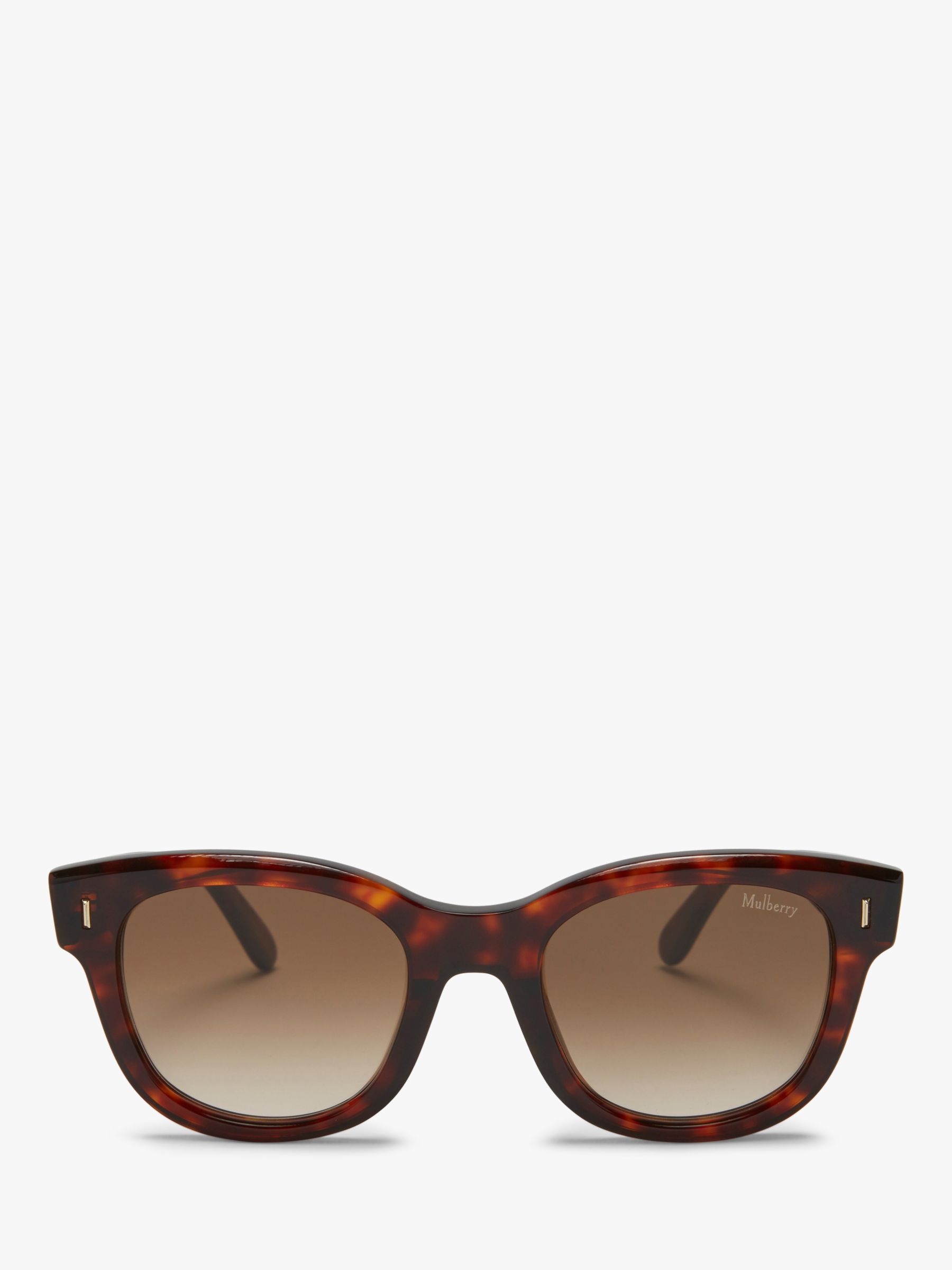 Mulberry Women's Jane D-Frame Sunglasses, Red Havana/Brown Gradient