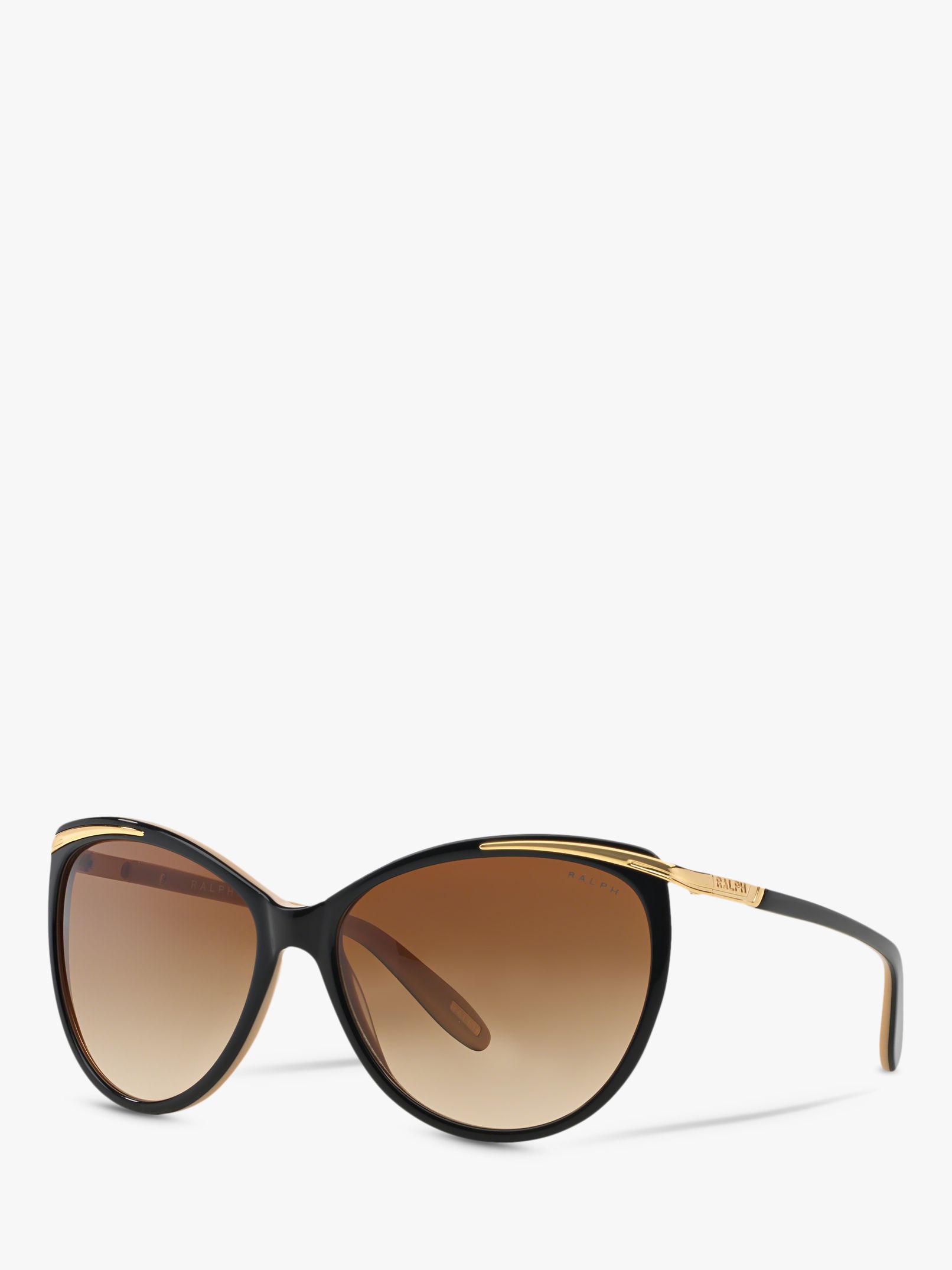 Ralph Lauren RA5150 Women's Cat's Eye Sunglasses, Black/Brown Gradient at  John Lewis & Partners