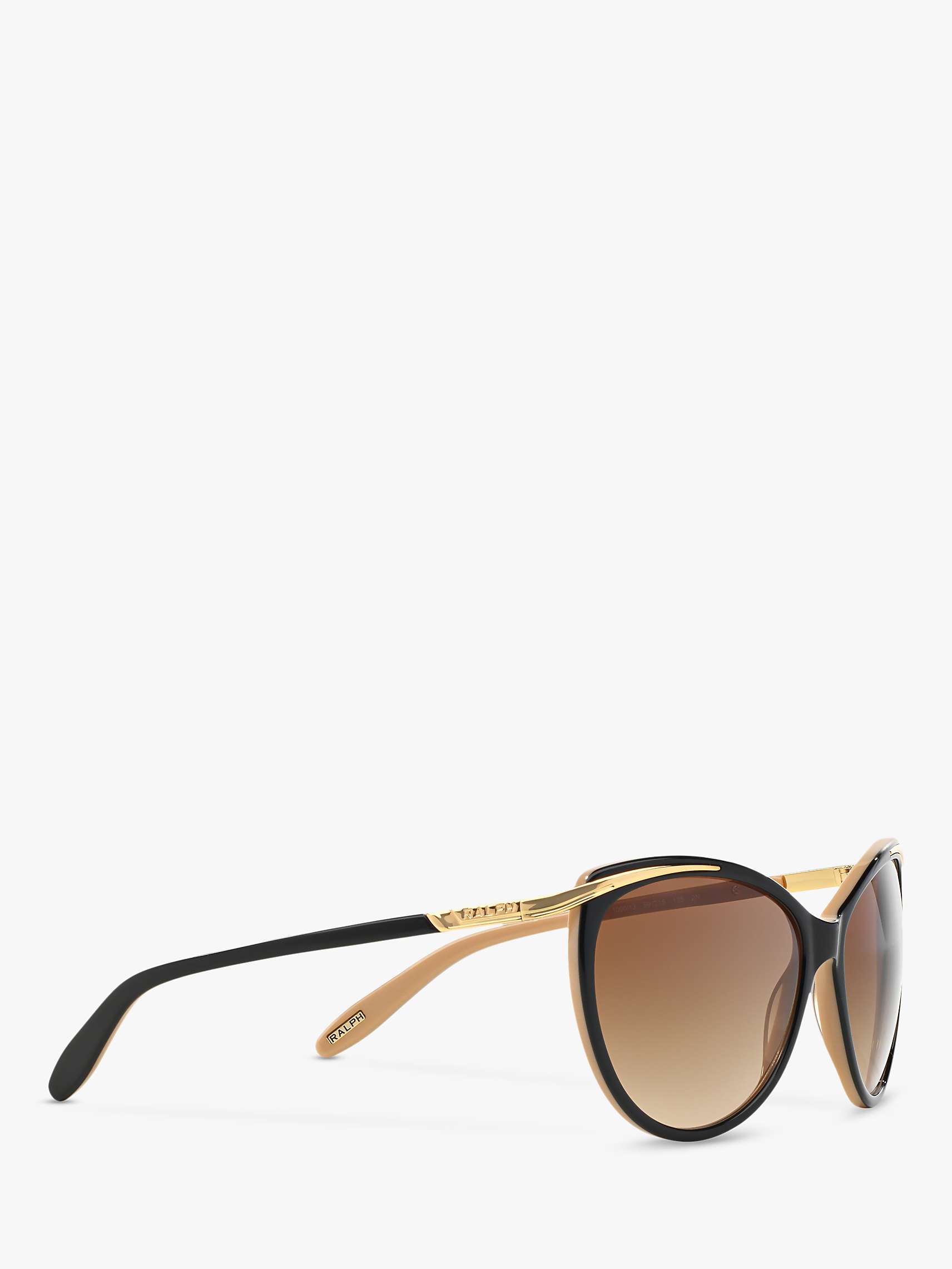 Buy Ralph Lauren RA5150 Women's Cat's Eye Sunglasses, Black/Brown Gradient Online at johnlewis.com