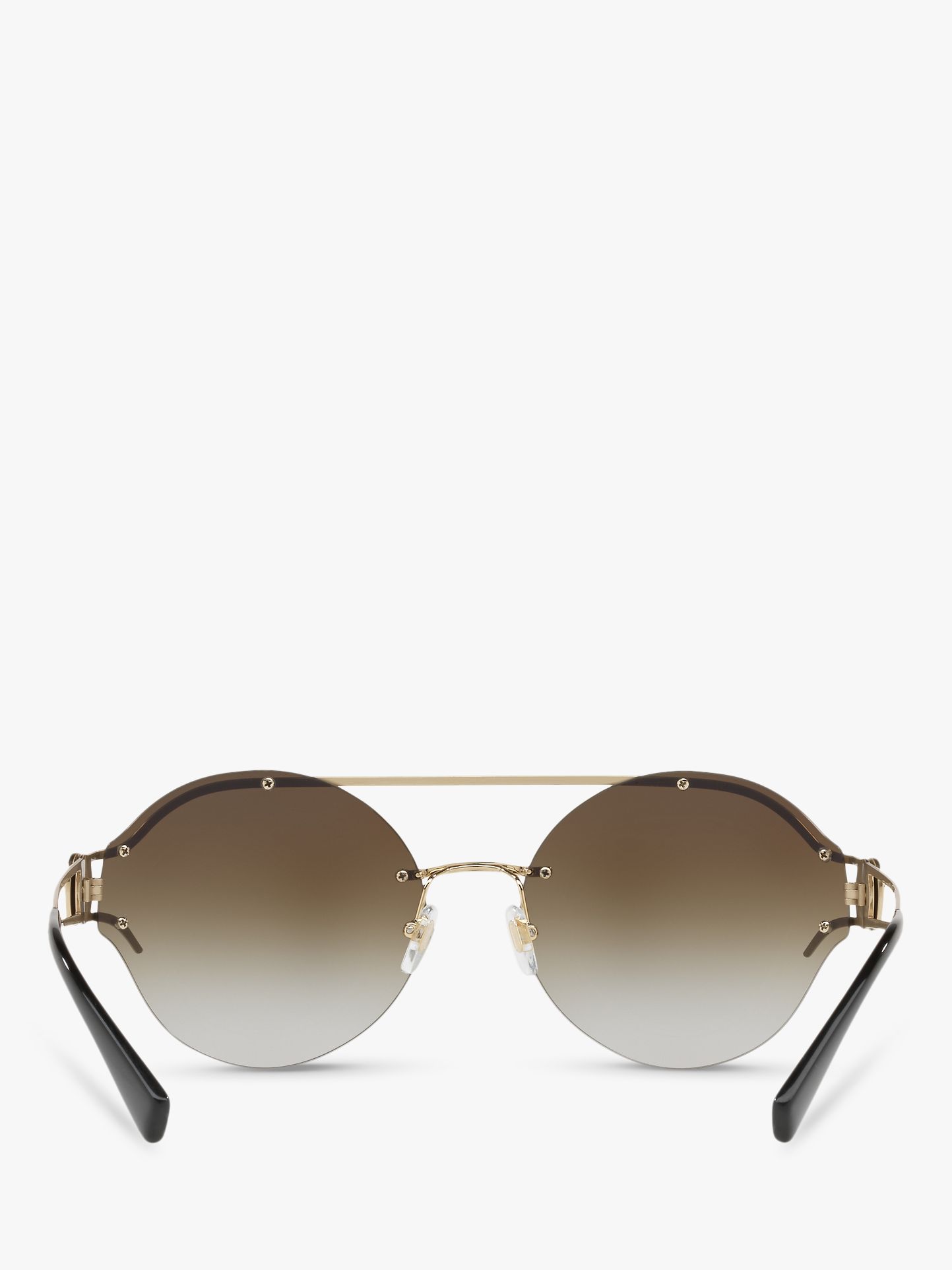 Versace VE2184 Women's Round Sunglasses, Gold/Mirror Gold at John Lewis ...