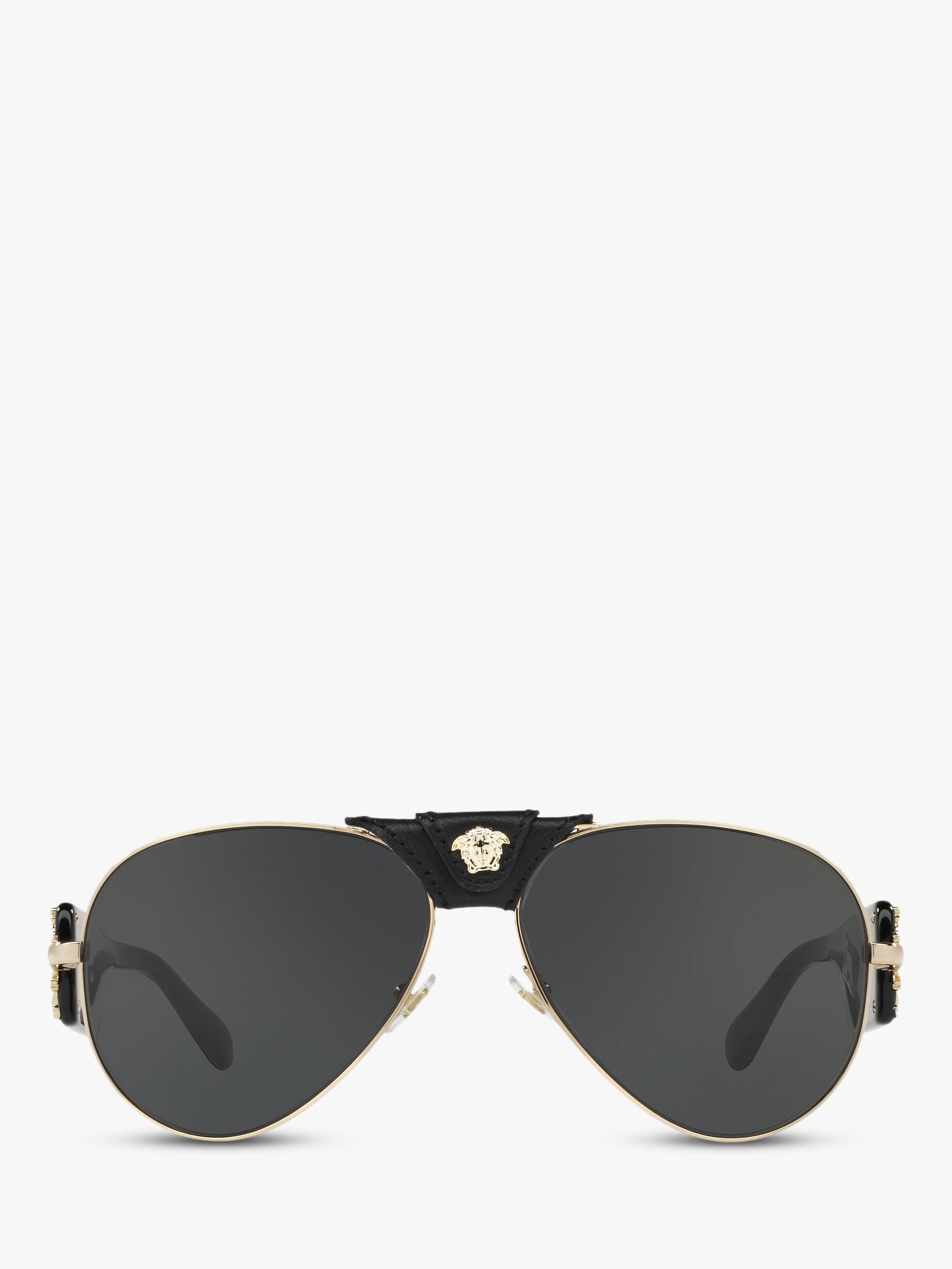 Versace Ve2150q Womens Statement Aviator Sunglasses Goldblack 