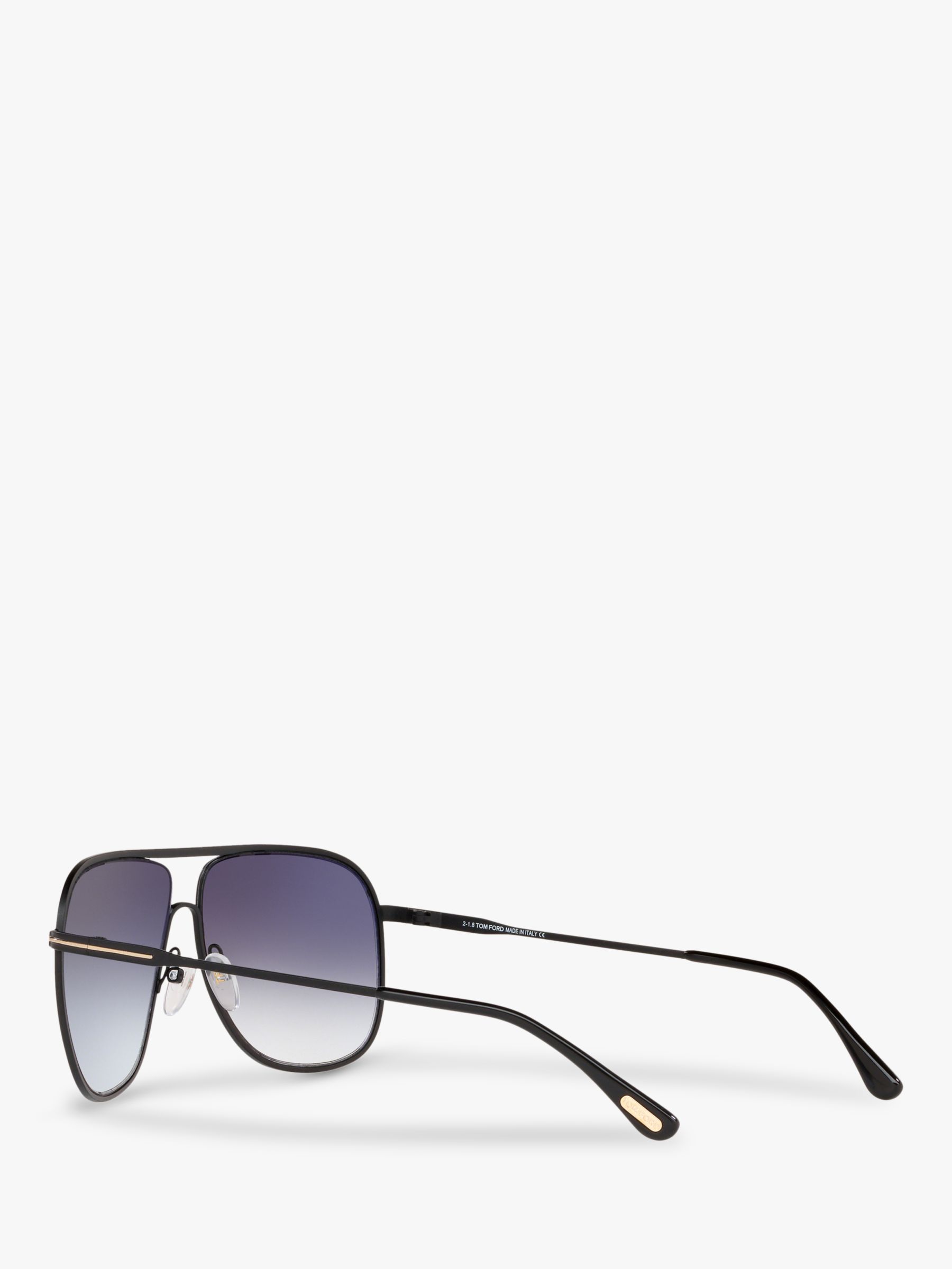 TOM FORD FT0451 Men's Dominic Aviator Sunglasses, Matte Black/Grey Gradient