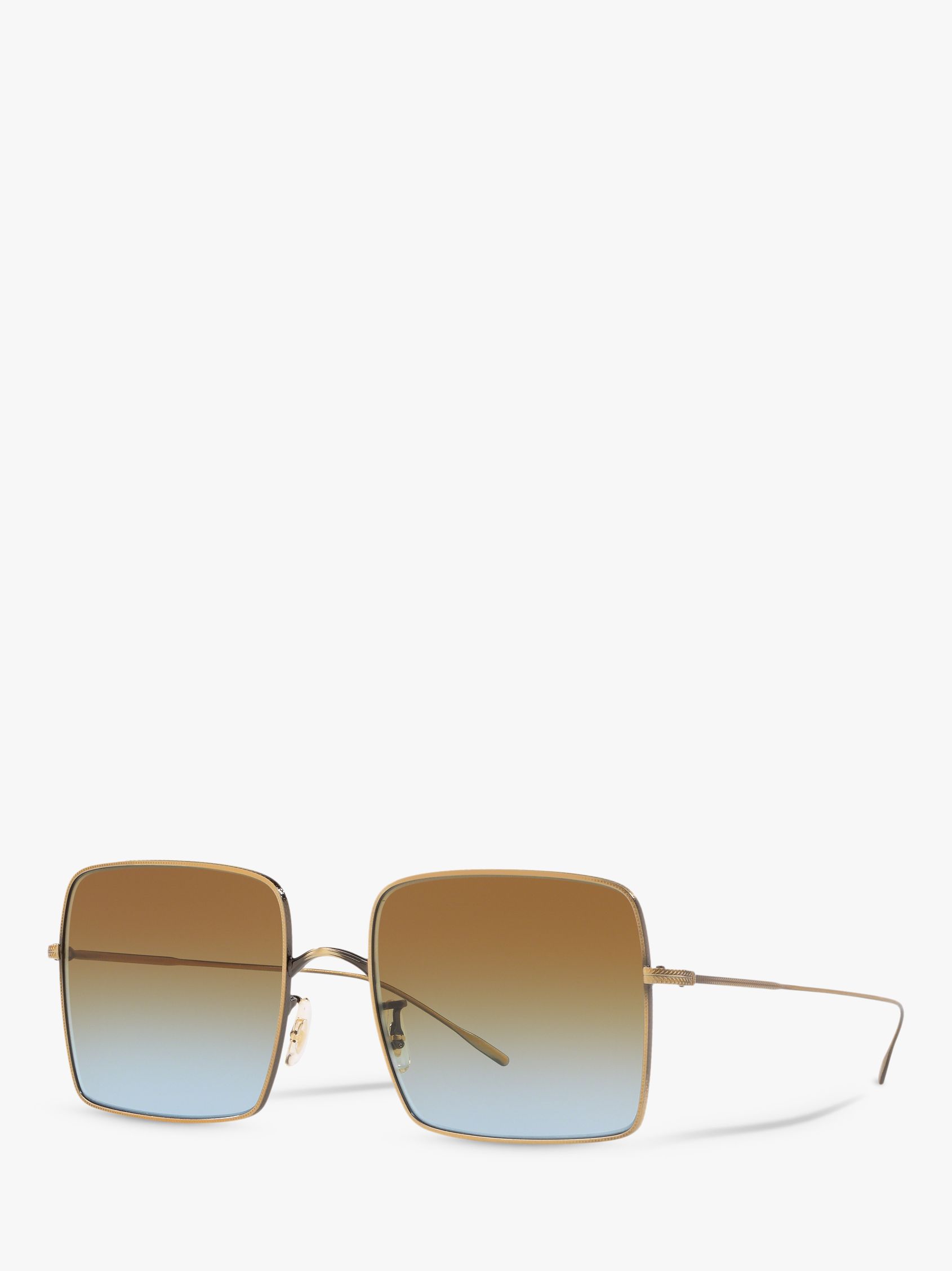 Oliver Peoples OV1236S Women's Rassine Oversized Square Sunglasses, Antique  Gold/Brown Gradient at John Lewis & Partners