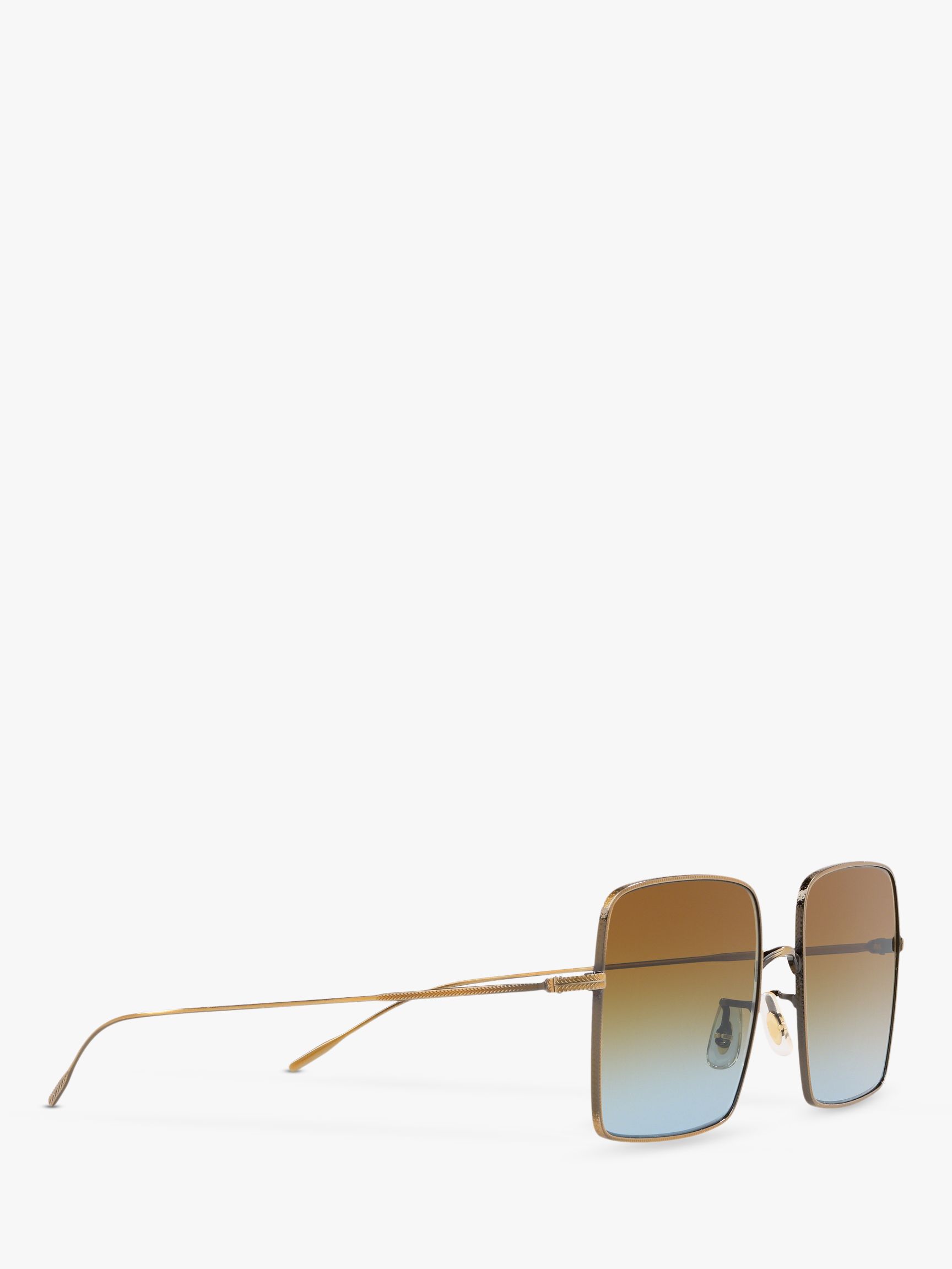 Oliver Peoples OV1236S Women's Rassine Oversized Square Sunglasses, Antique  Gold/Brown Gradient at John Lewis & Partners