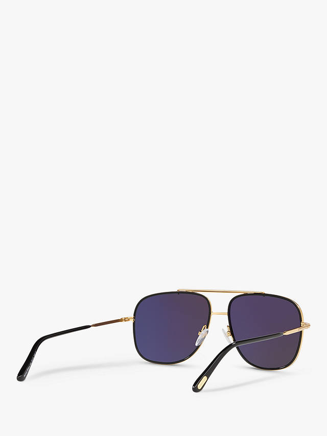 TOM FORD FT0693 Men's Benton Square Sunglasses, Gold/Black