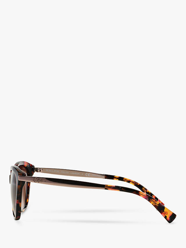 Ralph RA5201 Polarised Cat's Eye Sunglasses, Pink Marble/Pink
