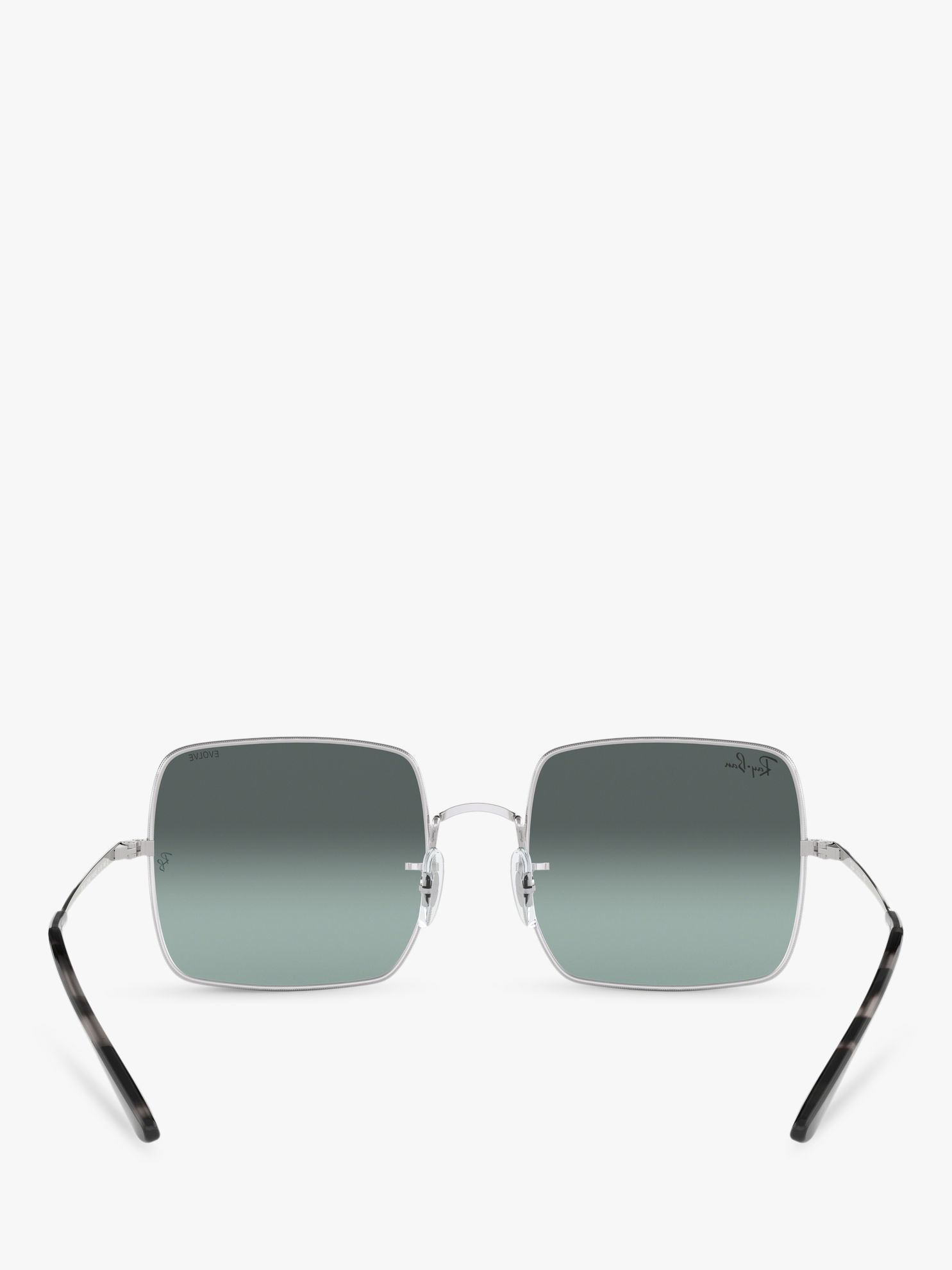 Ray-Ban RB1971 Unisex Square Sunglasses, Silver/Blue Gradient