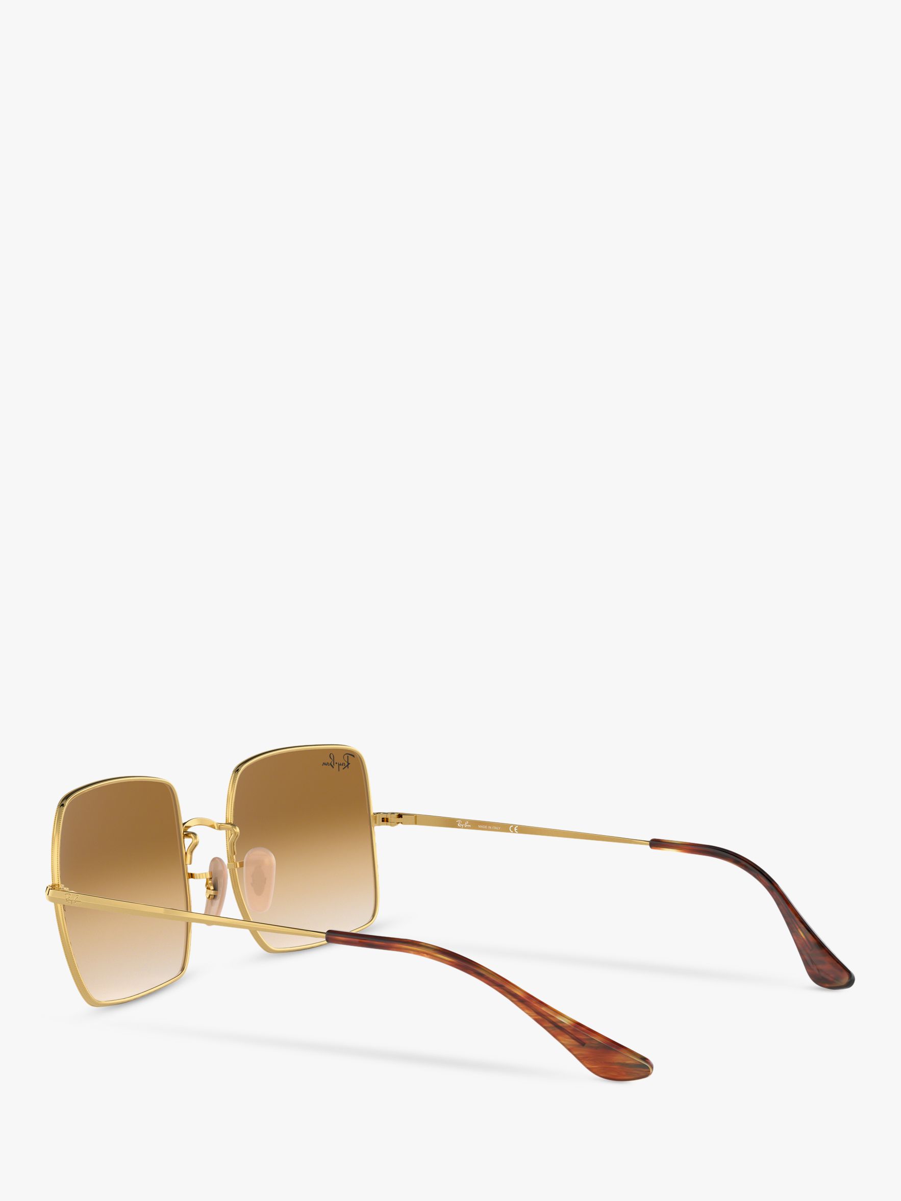Ray-Ban RB1971 Unisex Square Sunglasses, Gold/Brown Gradient at John ...