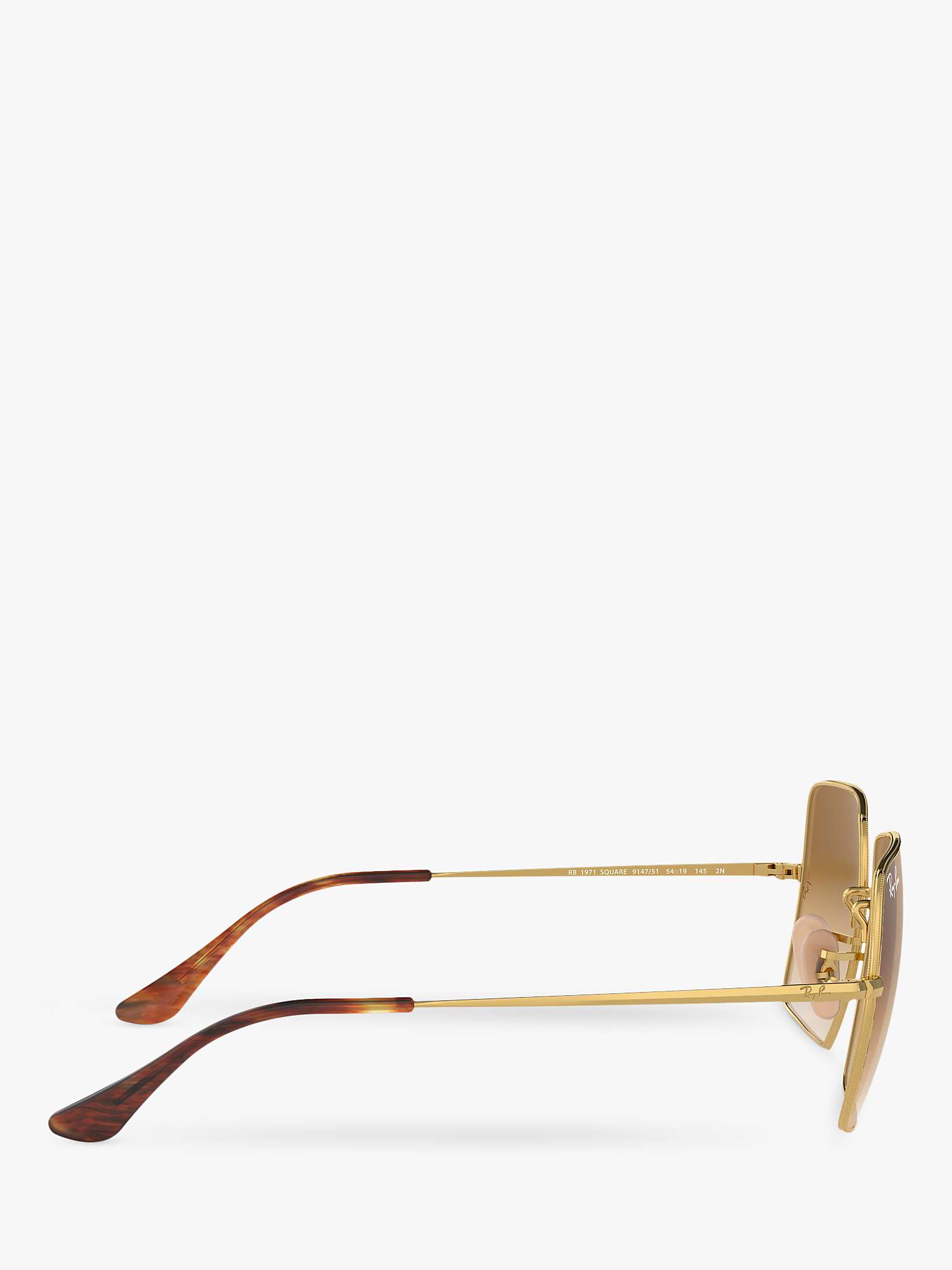 Buy Ray-Ban RB1971 Unisex Square Sunglasses, Gold/Brown Gradient Online at johnlewis.com