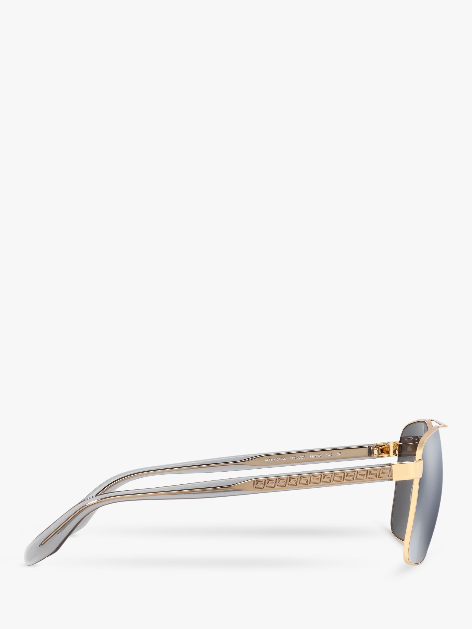 Buy Versace VE2174 Men's Polarised Square Sunglasses, Gold/Mirror Grey Online at johnlewis.com