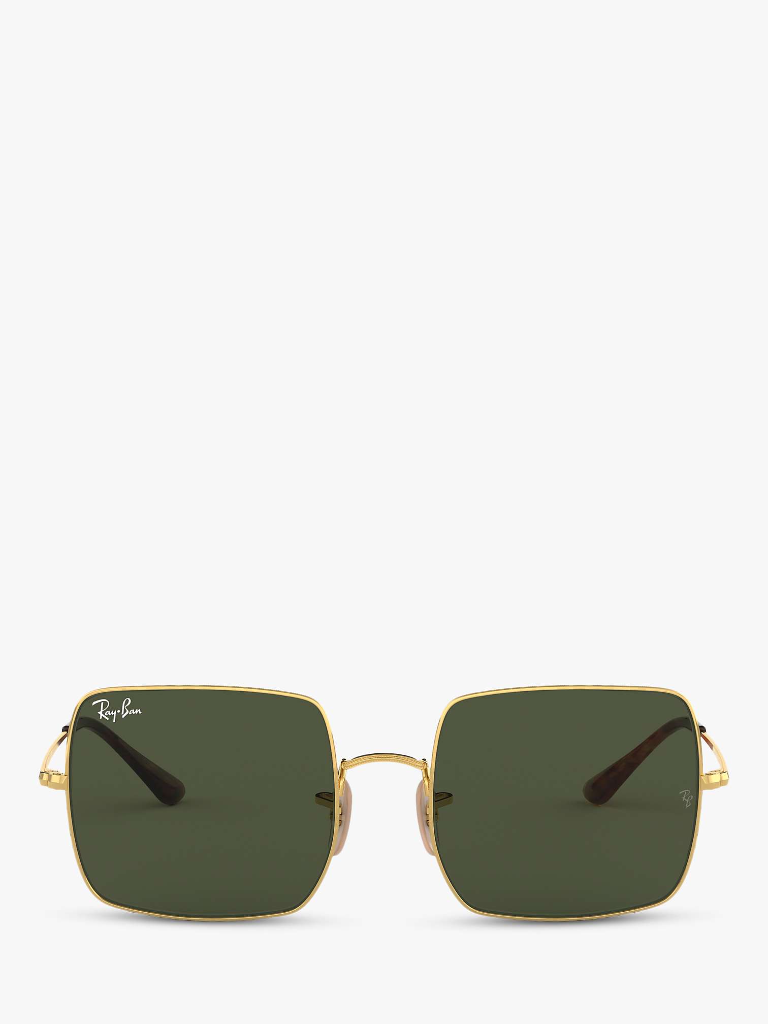 Buy Ray-Ban RB1971 Unisex Square Sunglasses, Gold/Green Online at johnlewis.com