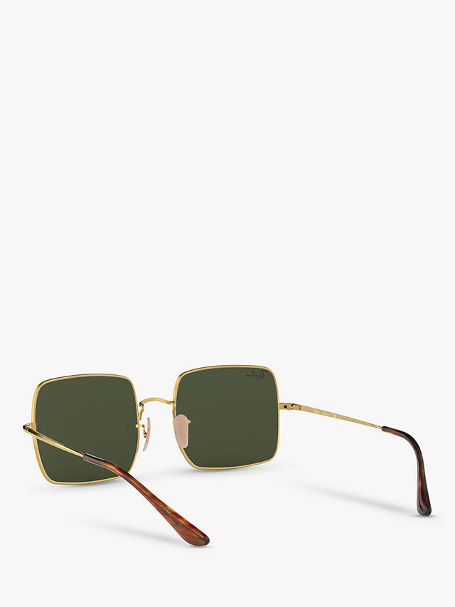 Ray-Ban RB1971 Unisex Square Sunglasses, Gold/Green