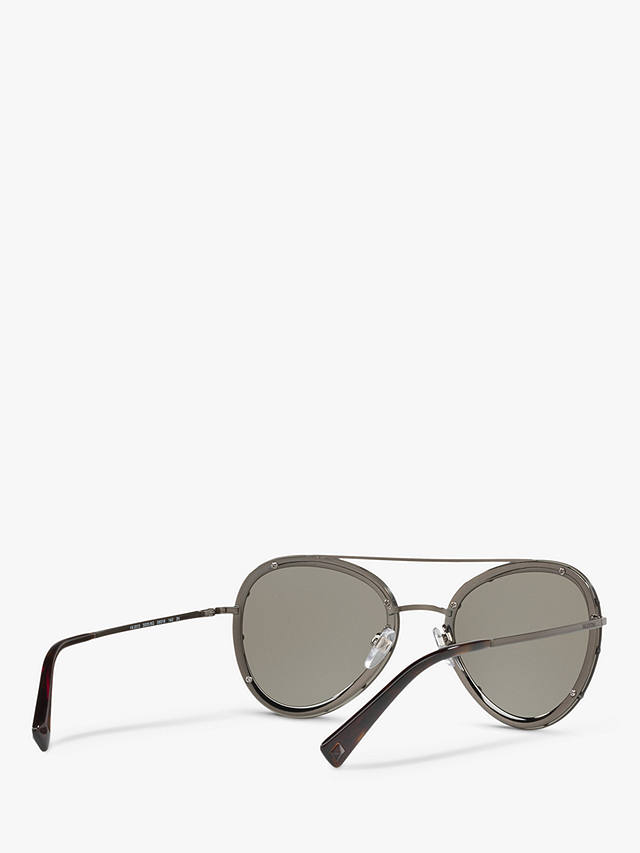 Valentino VA2013 Women's Aviator Sunglasses, Gunmetal/Mirror Silver