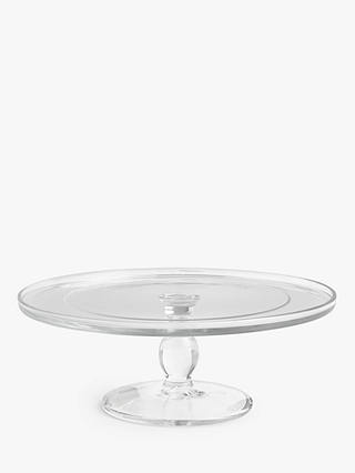 John Lewis & Partners Cake Stand, 27cm, Clear