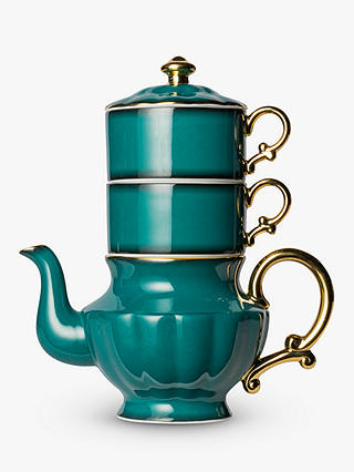 T2 Ombre Opulence Teapot For Two, 450ml, Forest Green