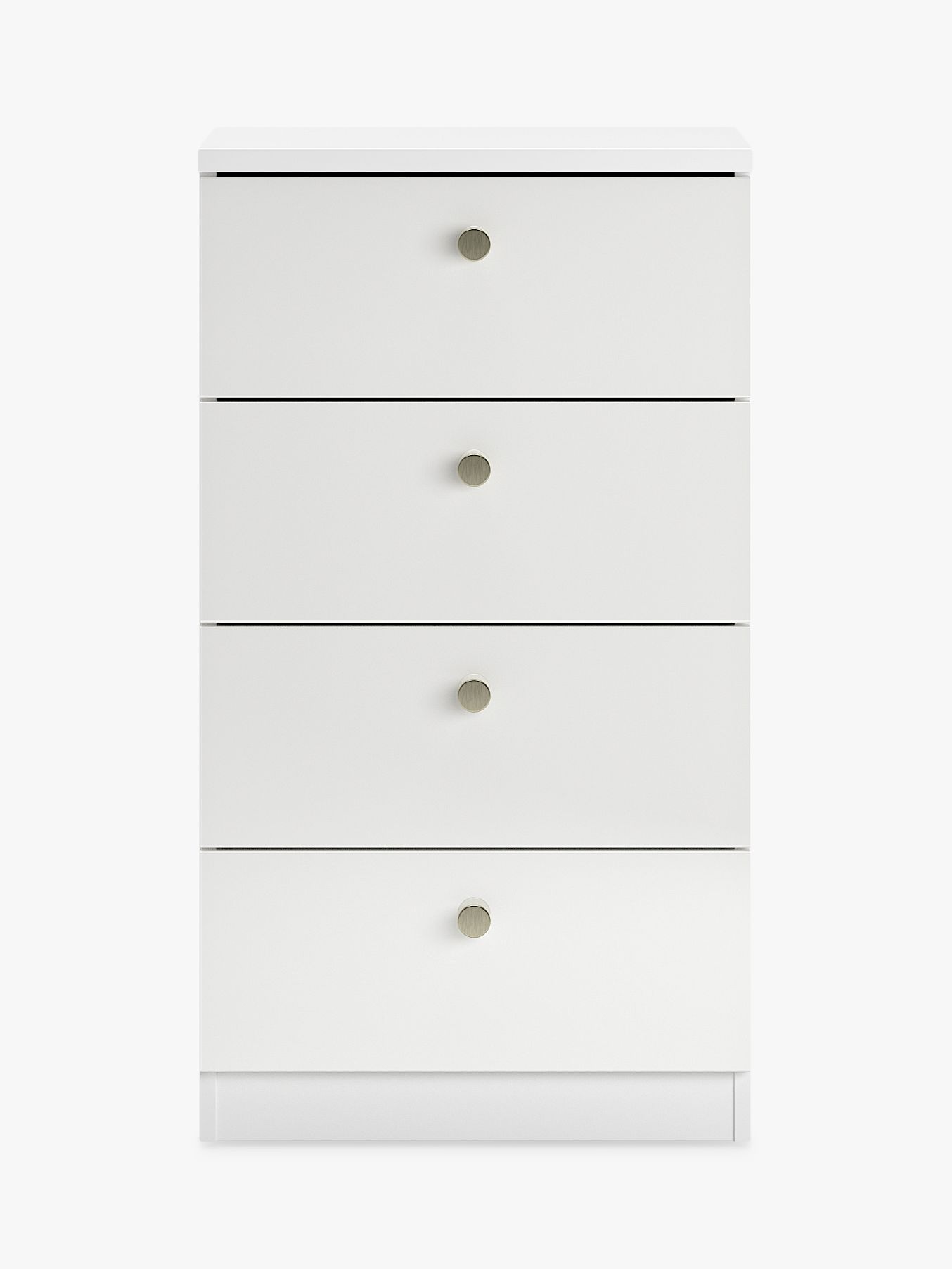 House By John Lewis Mix It Narrow 4 Drawer Chest Nickel Knob