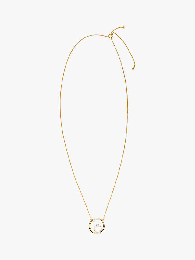 John Lewis Open Circle Diamond Pendant Necklace, Gold