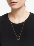 John Lewis Open Circle Diamond Pendant Necklace, Gold