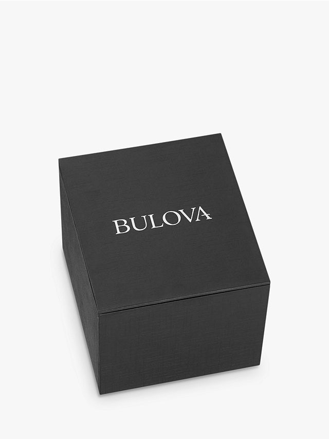 Bulova Men's Curv Chronograph Rubber Strap Watch, Black/Grey 98A162