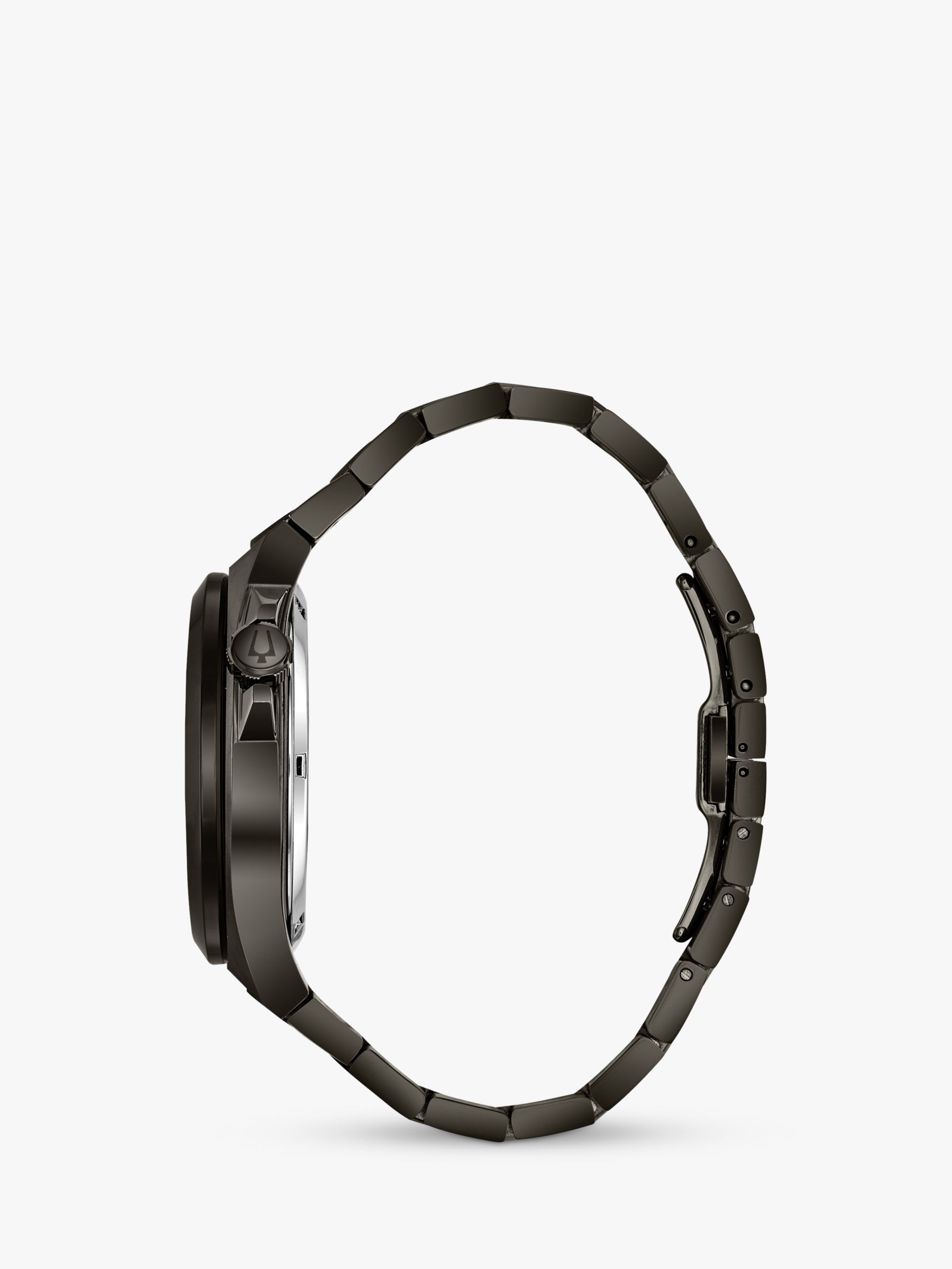 Bulova 98A179 Men's Automatic Skeleton Bracelet Strap Watch, Black