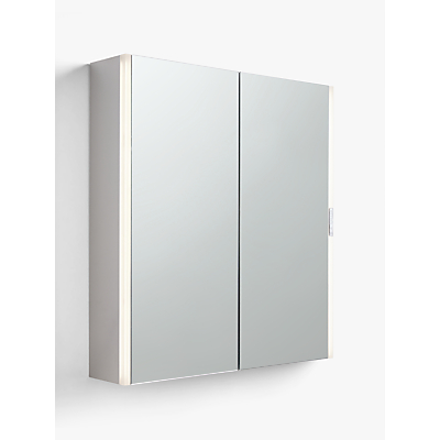 John Lewis & Partners Double Mirrored and Slider Control Illuminated Bathroom Cabinet