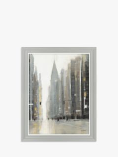 Jon Barker - Golden City New York Framed Print & Mount, 91 x 71cm, Grey/Multi