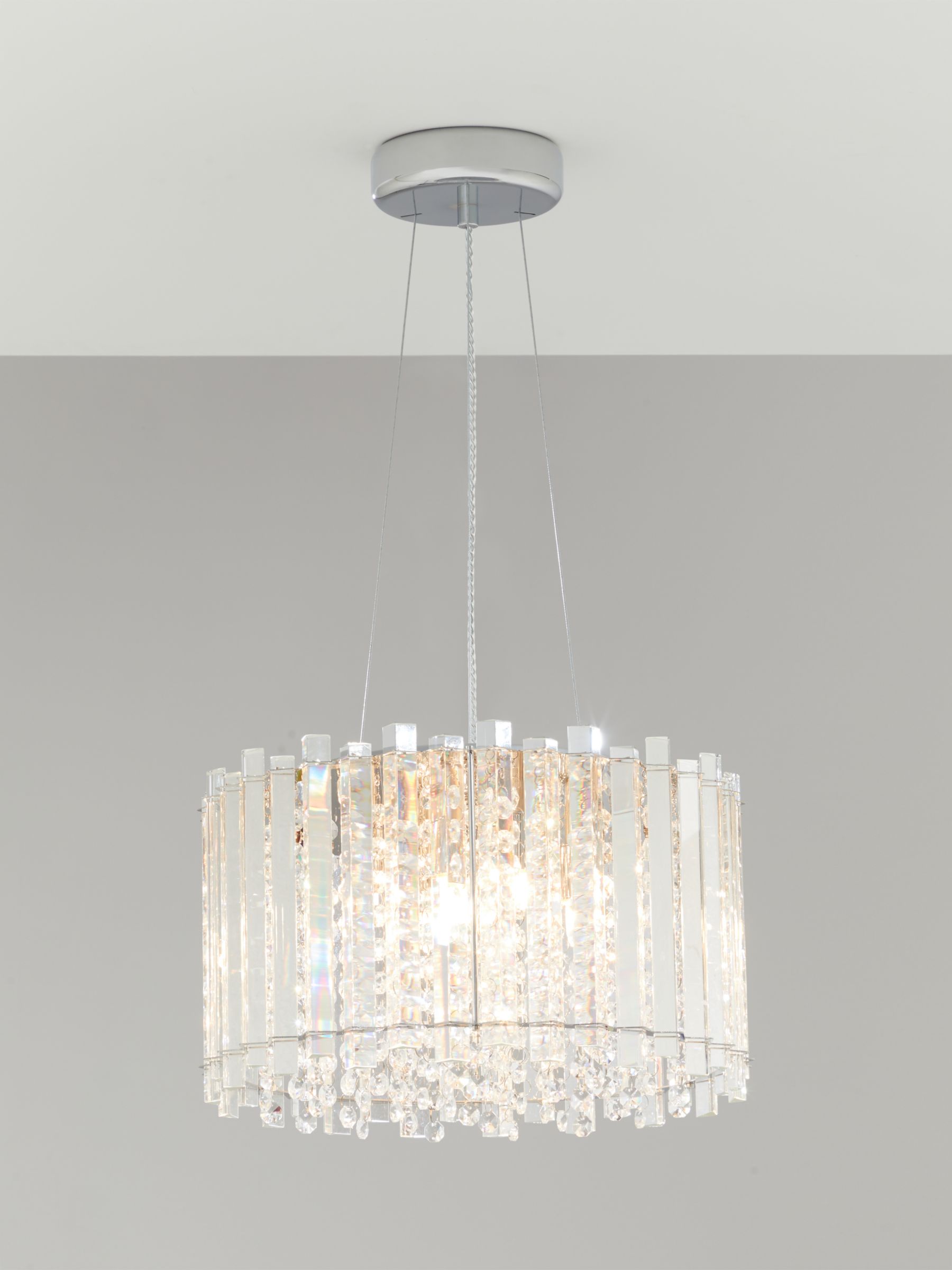 John Lewis Partners Dazzle Crystal Ceiling Light Clear At John