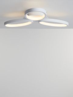 John Lewis Ovals LED Semi Flush Ceiling Light, White