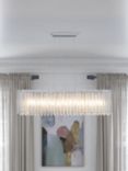 John Lewis Dazzle Crystal Bar Ceiling Light, Clear