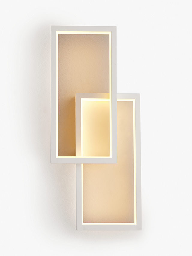 John Lewis Angles LED Wall Light, White