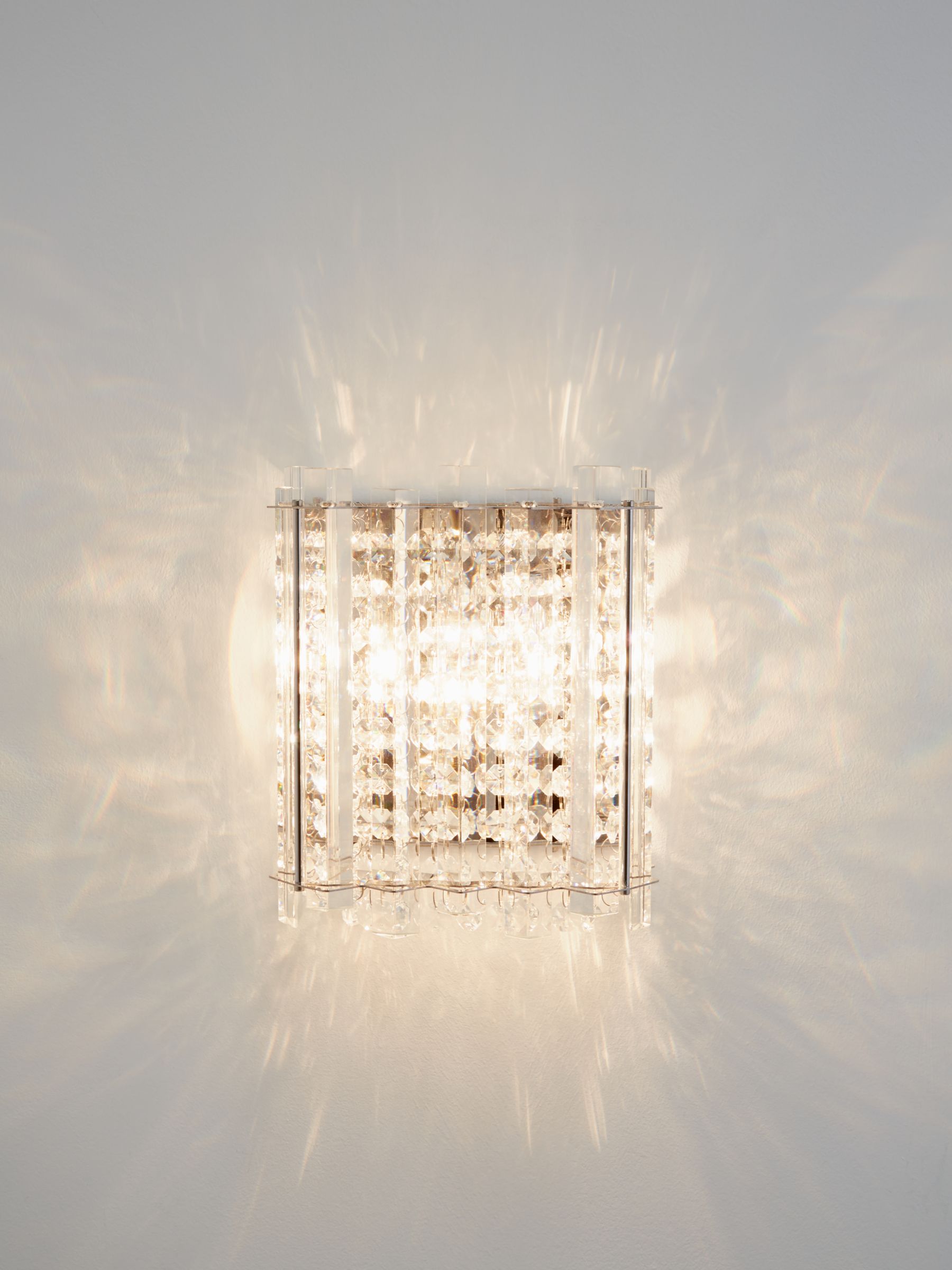 Photo of John lewis dazzle crystal mirrored wall light clear
