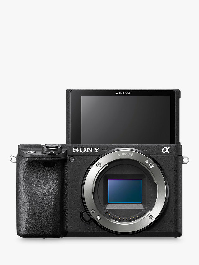 Sony A6400 Compact System Camera, 4K Ultra HD, 24.2MP, 4D Focus, Wi-Fi, Bluetooth, NFC, OLED EVF, 3" Tilting Touch Screen, Body Only, Black