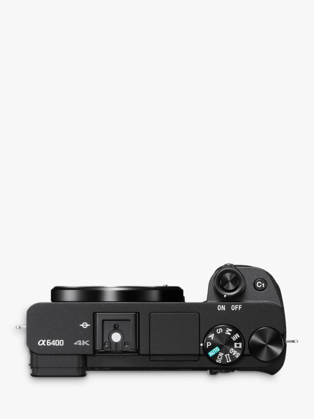 Sony A6400 Compact System Camera, 4K Ultra HD, 24.2MP, 4D Focus