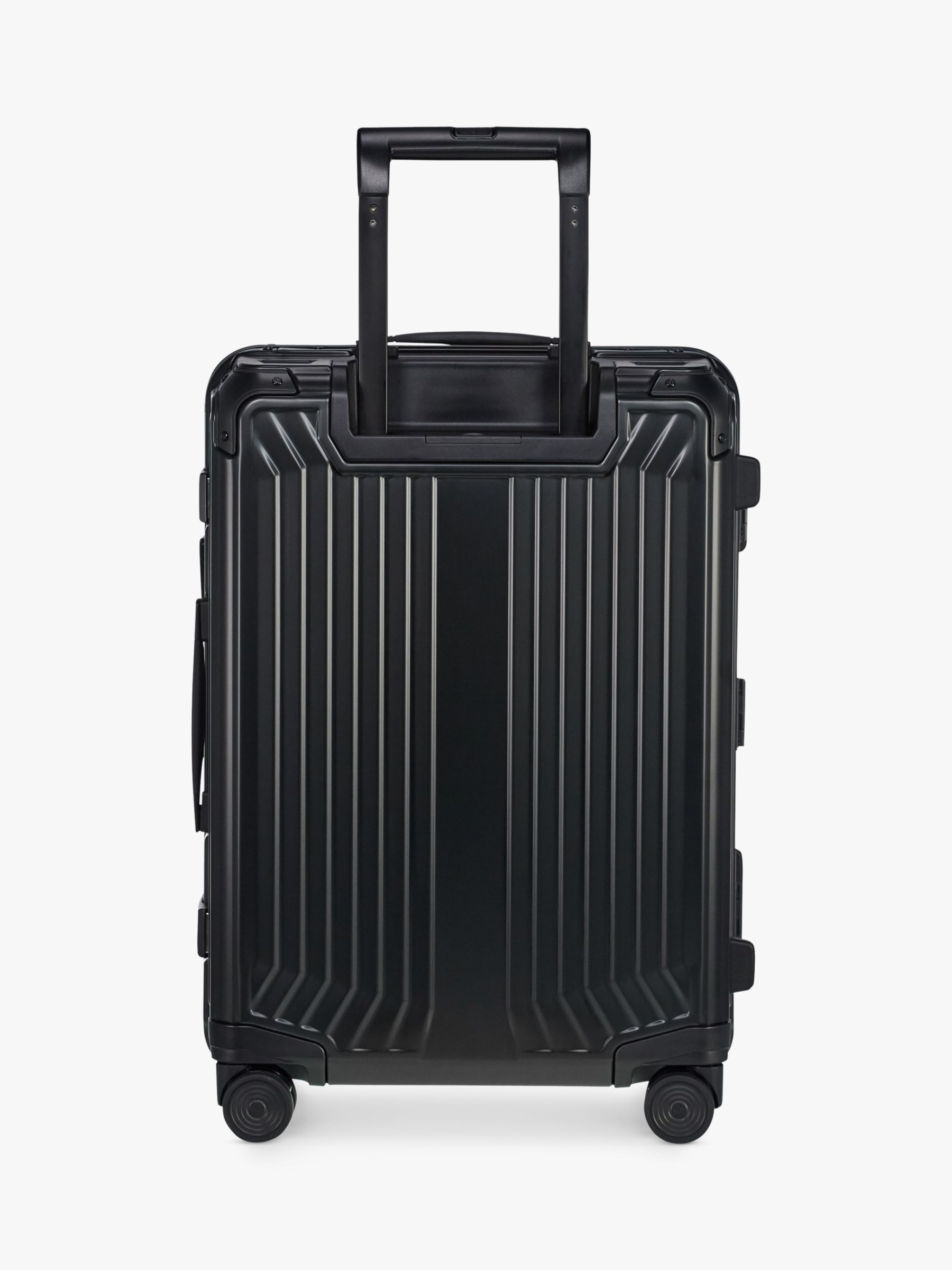 Samsonite Lite-Box 55cm 4-Spinner Wheel Aluminium Suitcase, Black